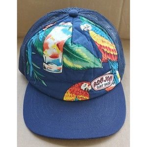 Ron Jon Surf Shop Parrot Cocktail Adjustable Snapback Mesh Trucker Hat Cap